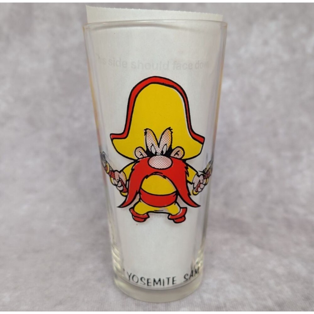 1973 Yosemite Sam Warner Bros Pepsi Collector Series Glass Looney Tunes